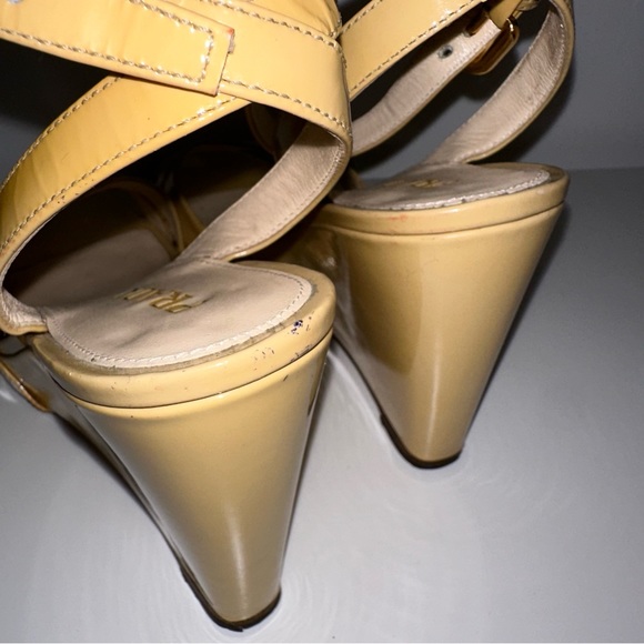 Prada Nude Wedge Heels 38 - Picture 3 of 8